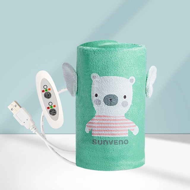 Sunveno Portable Milk Bottle Warmer for Babies USB Charging Heating Thermo Bag Keep Baby Milk or Water Warm