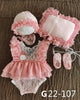 0-1Month Newborn Photography Props Baby Hat Headband Lace Romper Bodysuits Outfit Baby Girl Dress  Costume Photography Clothing