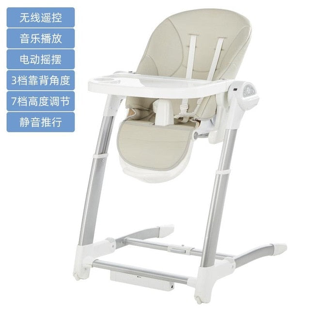 High chair for feeding Electric Rocking Chair 2in1 Multifunctional baby bed Coax Sleeping cradle Foldable For newborn baby